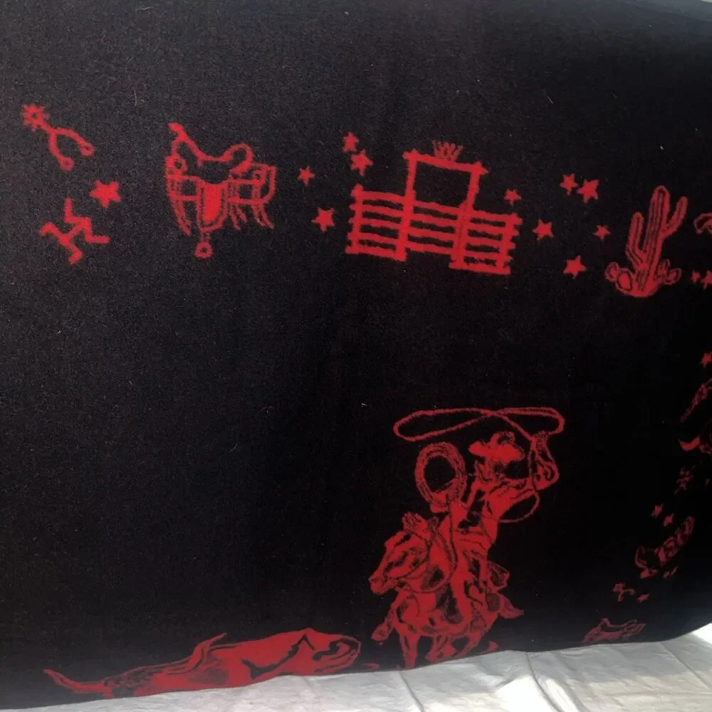 Pendleton Westland Wovens Wool Blanket Roping Cowboy 60x58